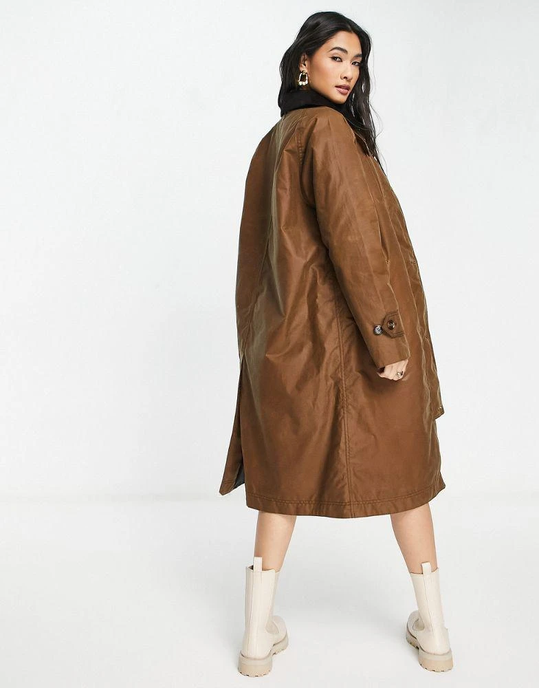 商品Barbour|Barbour Nancy wax trench coat in camel,价格¥1632,第2张图片详细描述