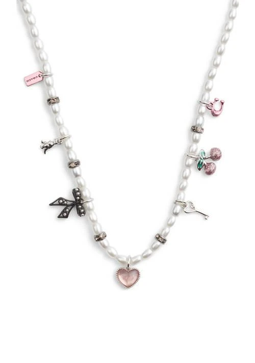 商品Coach|Signature Bowtique Charm Collar Pearl Necklace,价格¥1094,第1张图片