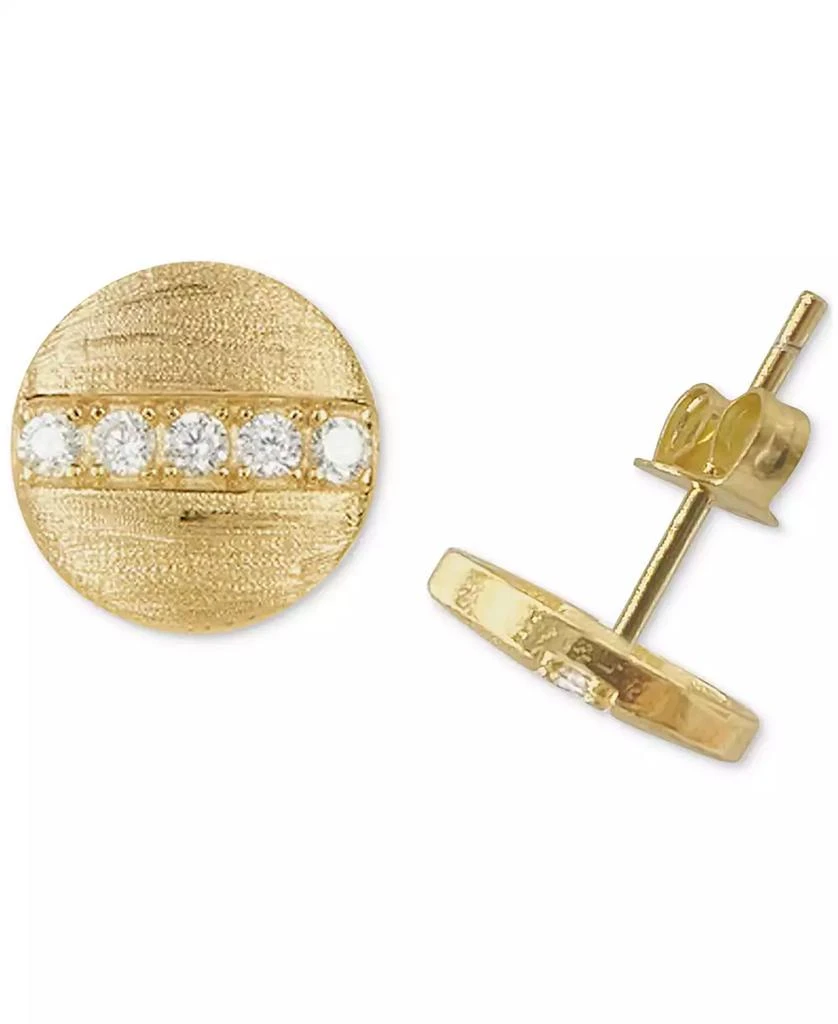 商品ADORNIA|14k Gold-Plated Pavé Line Round Disc Stud Earrings,价格¥115,第3张图片详细描述