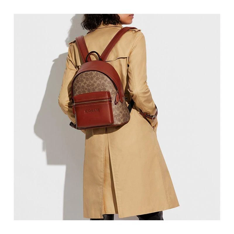 商品Coach|COACH 女士拼色双肩包 C8847B4NQ4,价格¥3981,第12张图片详细描述