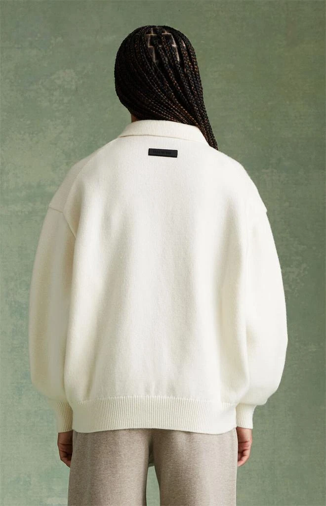 商品Essentials|Essentials Cloud Dancer Knit Polo Sweater,价格¥384,第4张图片详细描述