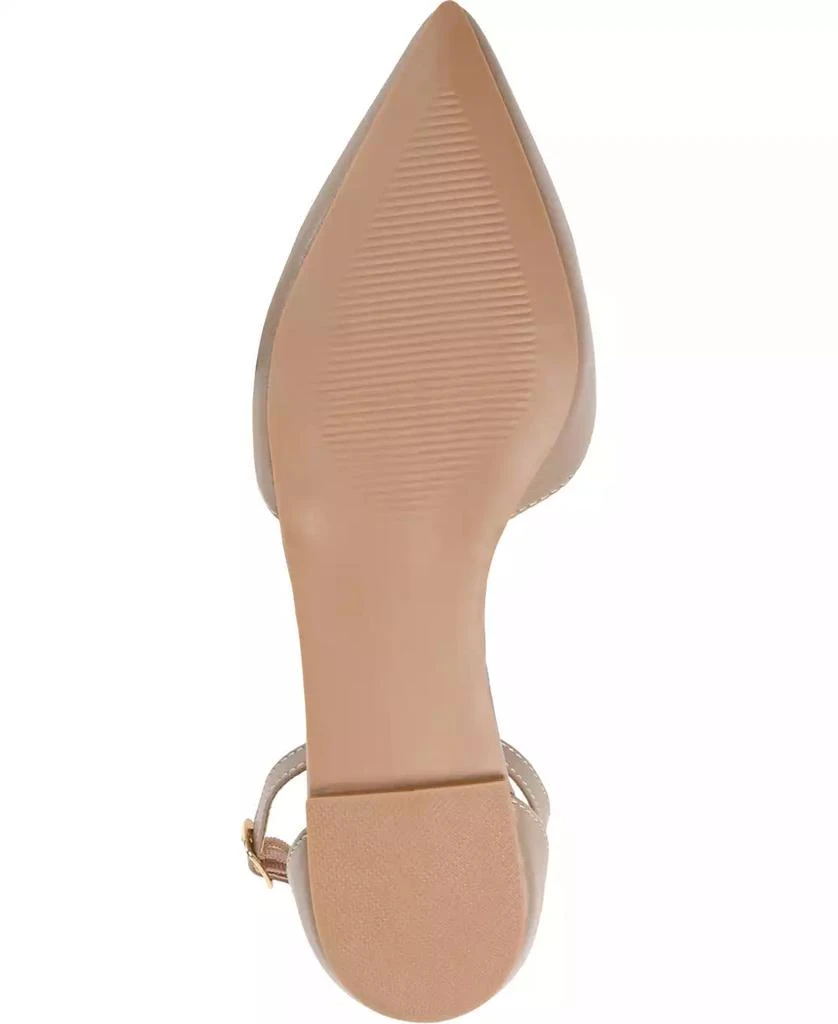 商品Journee Collection|Women's Reba Ankle Strap Pointed Toe Flats,价格¥223,第5张图片详细描述