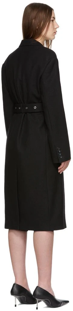 商品Acne Studios|Black Belted Wool Coat,价格¥5633,第3张图片详细描述