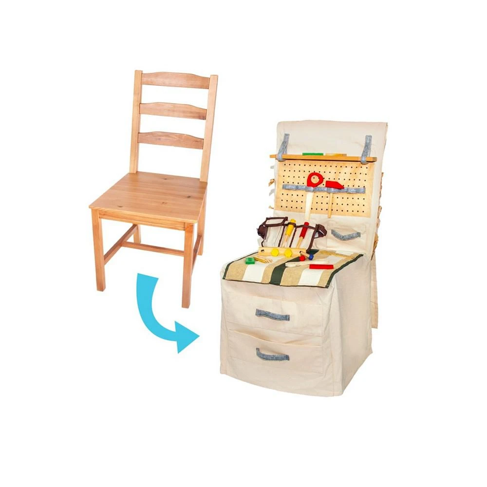 商品Salus Brands|PopOhVer Pretend Play Builder Play Set Innovative Canvas Design Chair Cover 39 Pieces,价格¥336,第5张图片详细描述