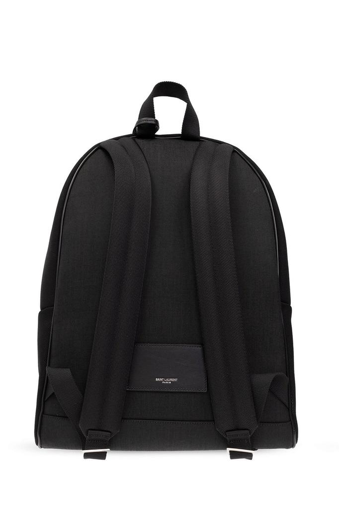 Saint Laurent リュック ロゴ レザー キャンバス ブラック Saint Laurent リュック ロゴ レザー キャンバス ブラック