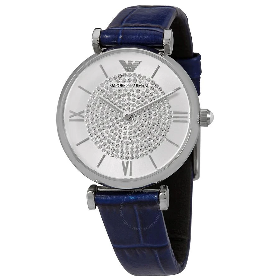 商品Emporio Armani|Gianni T-Bar Quartz Silver Dial Ladies Watch AR11344,价格¥1344,第1张图片