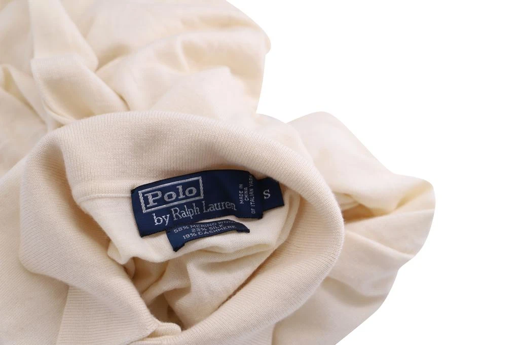 商品[二手商品] Ralph Lauren|Polo by  Long Sleeve Polo Shirt in Cream Merino Wool,价格¥1330,第3张图片详细描述