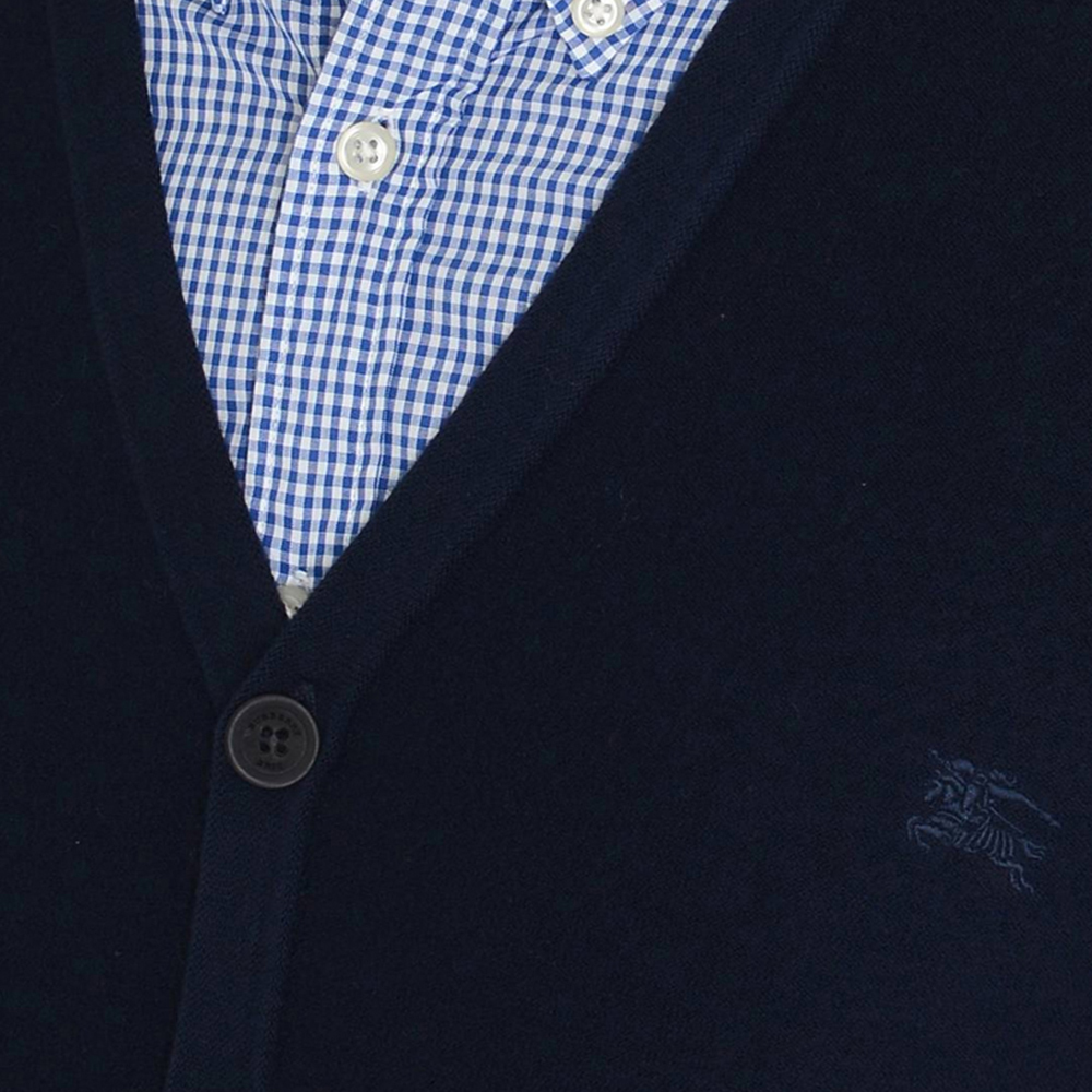Burberry 博柏利 男士深蓝色针织开衫 3943465商品第2张图片规格展示