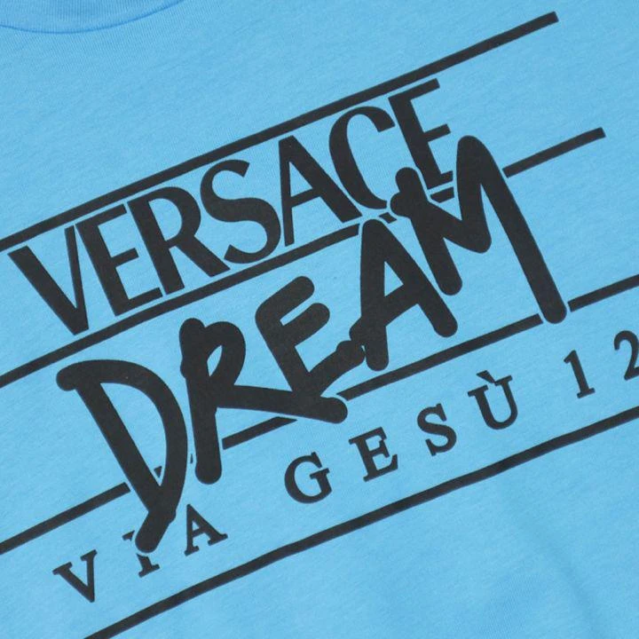 商品Versace|Dream Logo Blue Short Sleeve T Shirt,价格¥384,第2张图片详细描述