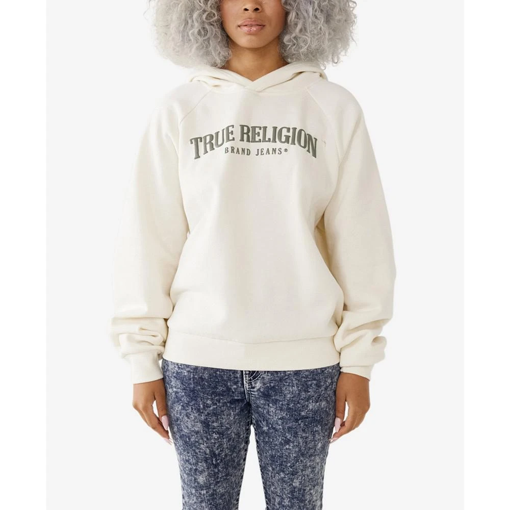 商品True Religion|Women's Arch Logo Boyfriend Hoodie Top,价格¥900,第1张图片