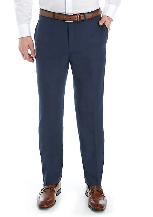 商品Ralph Lauren|Ralph Lauren Blue Stretch Flat Front Pants,价格¥377,第1张图片