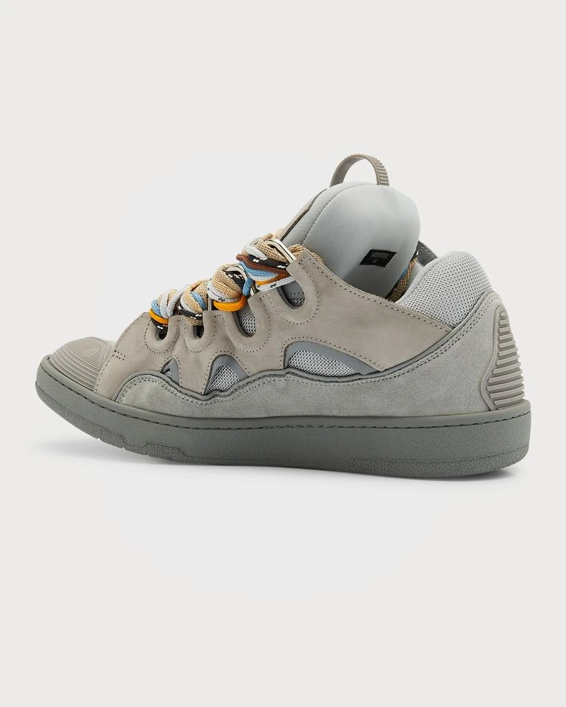 商品Lanvin|Men's Multi-Lace Low-Top Curb Sneakers,价格¥4344,第4张图片详细描述