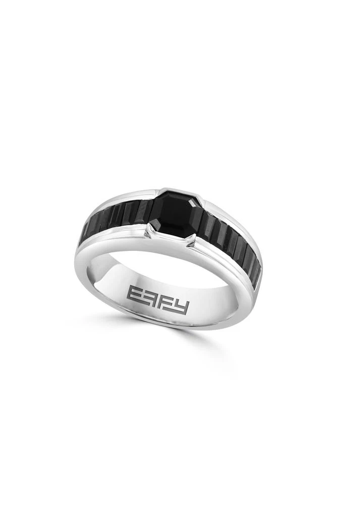 商品Effy|Men's Sterling Silver Onyx & Black Spinel Band Ring,价格¥2919,第1张图片详细描述