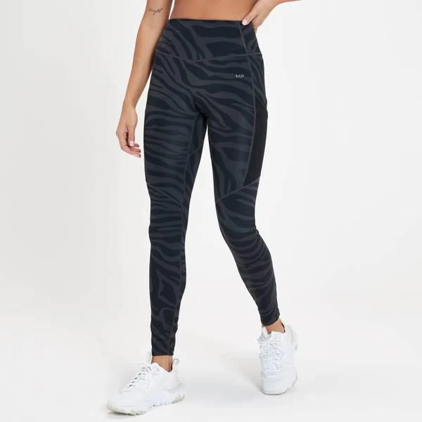 商品Myprotein|MP Women's Tempo Leggings - Black Zebra,价格¥333,第1张图片