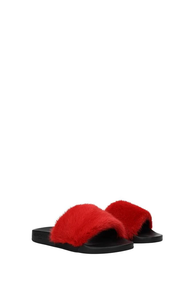 商品Givenchy|Slippers and clogs Fur Red,价格¥1940,第2张图片详细描述