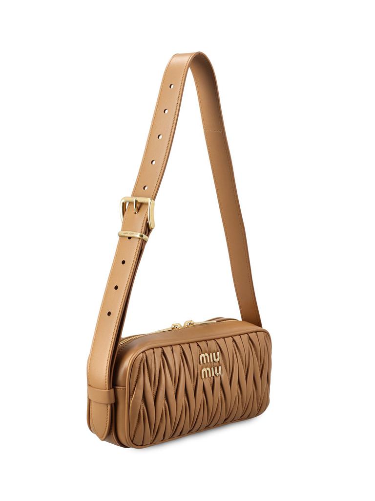 ショルダーバッグ・ポシェット MIU MIU Women Messenger Bags 5BD270VOOOACRMF0NBL Brown MIU MIU Vintage Design Messenger Bag Brown with Tracking