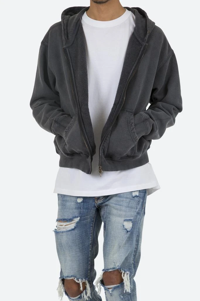 商品MNML|Basic Zip Up Hoodie - Vintage Black,价格¥361,第2张图片详细描述