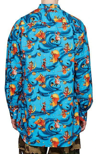 商品Vetements|Witch-Print Cotton Oversized Shirt,价格¥3953,第3张图片详细描述