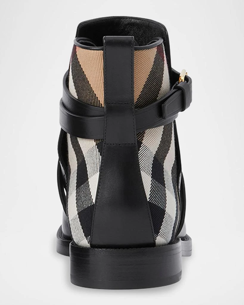 商品Burberry|Pryle Equestrian Check Ankle Booties,价格¥7340,第4张图片详细描述