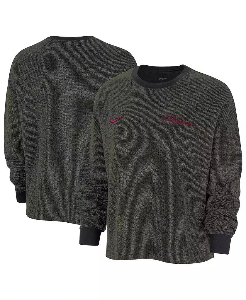 商品NIKE|Women's Black Alabama Crimson Tide Yoga Script Pullover Sweatshirt,价格¥449,第1张图片