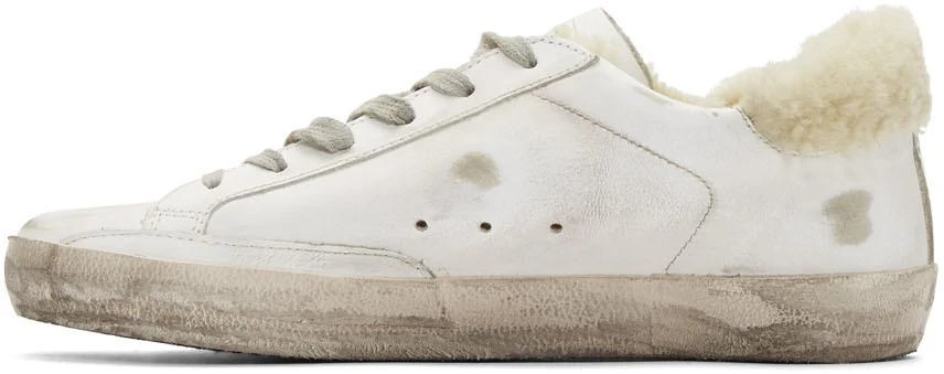 商品Golden Goose|White Shearling Superstar Sneakers,价格¥5407,第3张图片详细描述