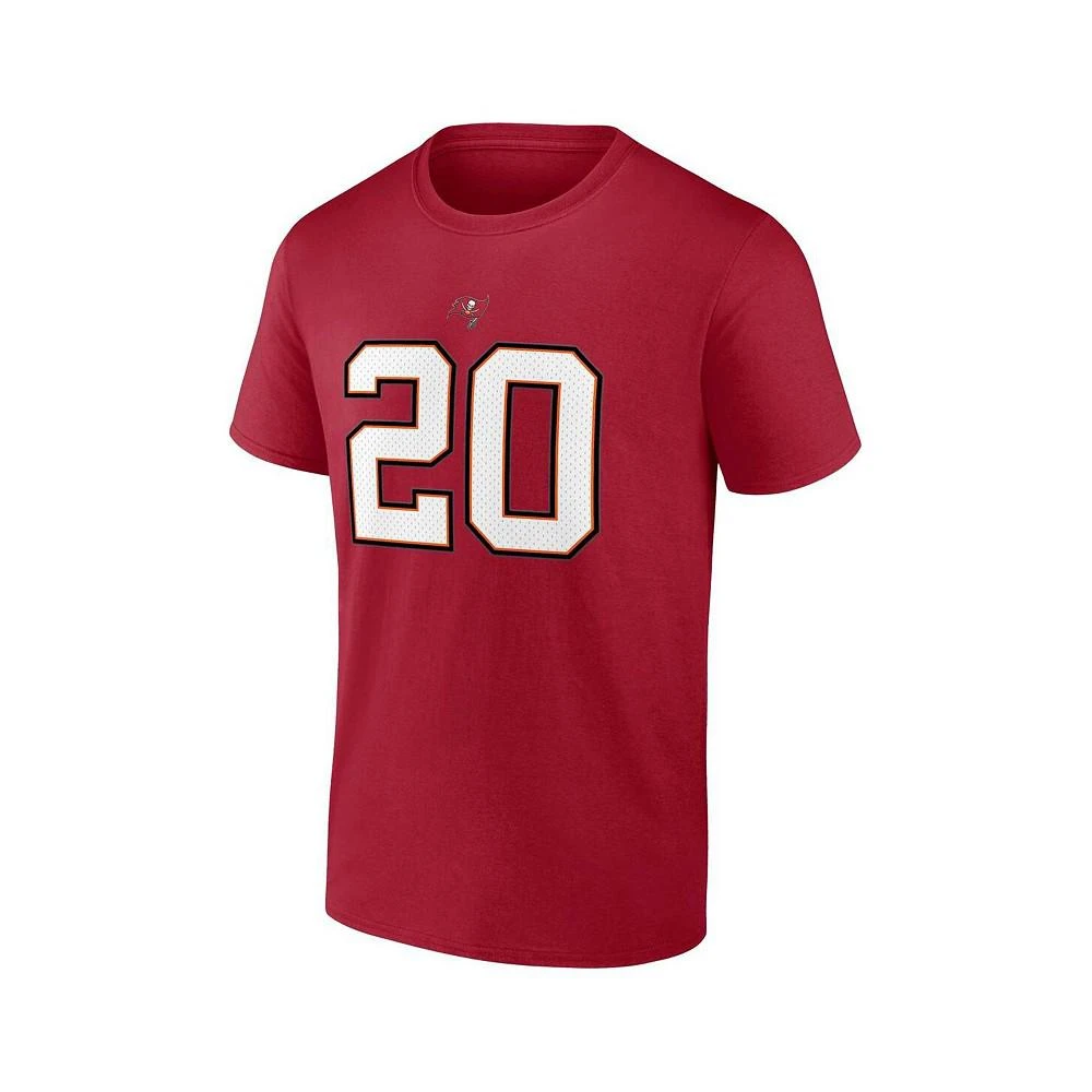 商品Fanatics|Men's Branded Ronde Barber Red Tampa Bay Buccaneers Retired Player Icon Name and Number T-shirt,价格¥256,第2张图片详细描述