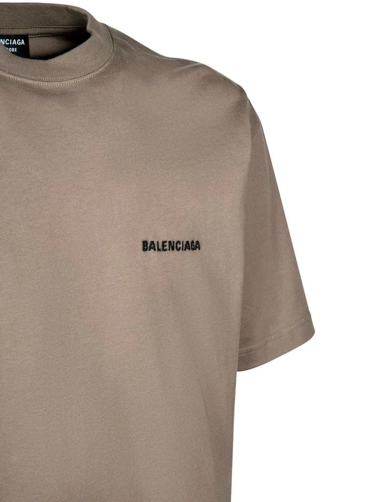 商品Balenciaga|Logo Embroidery Cotton T-shirt,价格¥5101,第3张图片详细描述