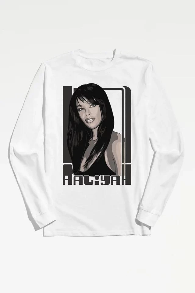 商品Urban Outfitters|Aaliyah Frame Long Sleeve Tee,价格¥303,第1张图片