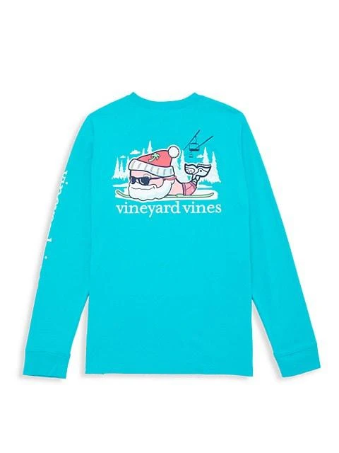 商品Vineyard Vines|Little Boy's & Boy's Santa Ski Whale T-Shirt,价格¥148,第3张图片详细描述