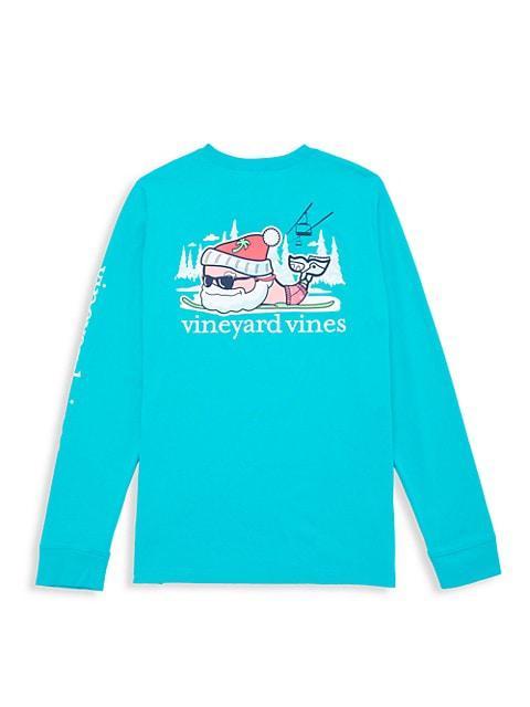 商品Vineyard Vines|Little Boy's & Boy's Santa Ski Whale T-Shirt,价格¥239,第5张图片详细描述