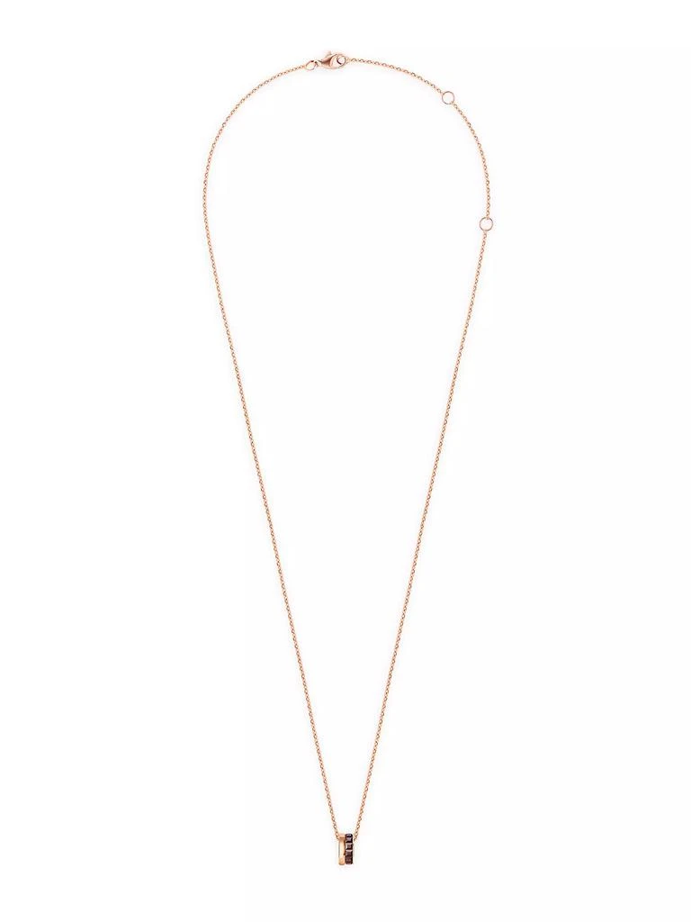商品Boucheron|Unisex Quatre Classique 18K Rose Gold &amp; PVD Mini Pendant Necklace,价格¥14813,第5张图片详细描述