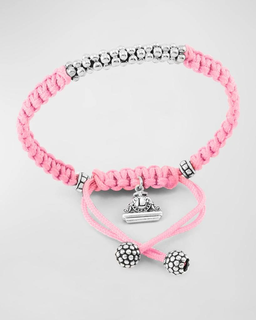 商品LAGOS|Kinder Sterling-Silver Macrame Bracelet, Pink,价格¥1081,第3张图片详细描述