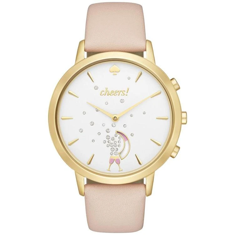 商品Kate Spade|Women's Metro Grand Vachetta Leather Strap Hybrid Smart Watch 39mm KST23102,价格¥1403,第1张图片