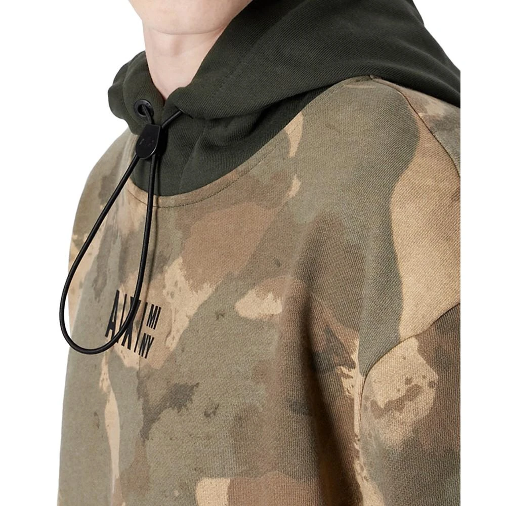 商品Armani Exchange|Men's Camo Colorblocked Logo-Print Hoodie,价格¥682,第4张图片详细描述