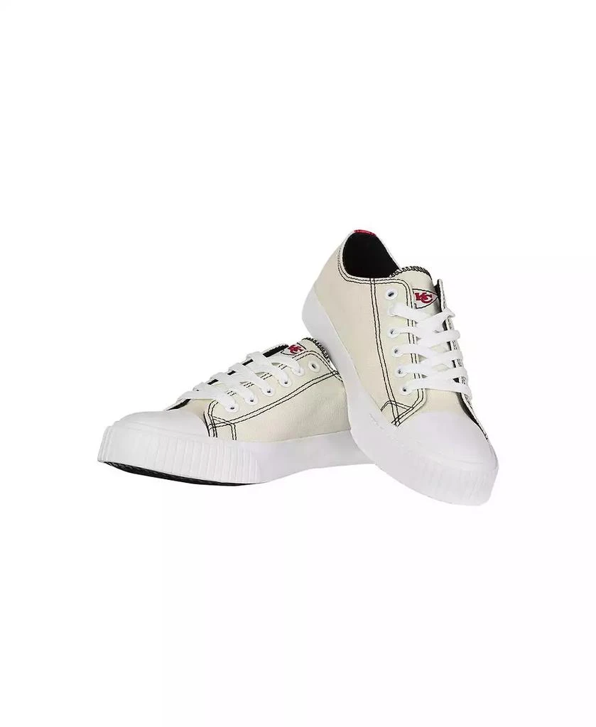 商品FOCO|Women's Cream Kansas City Chiefs Low Top Canvas Shoes,价格¥449,第2张图片详细描述