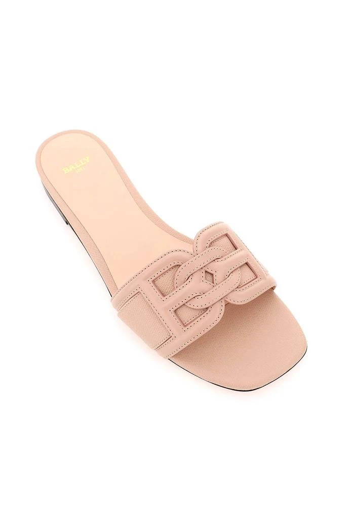 商品Bally|LEATHER PEONI SLIDES,价格¥1832,第4张图片详细描述