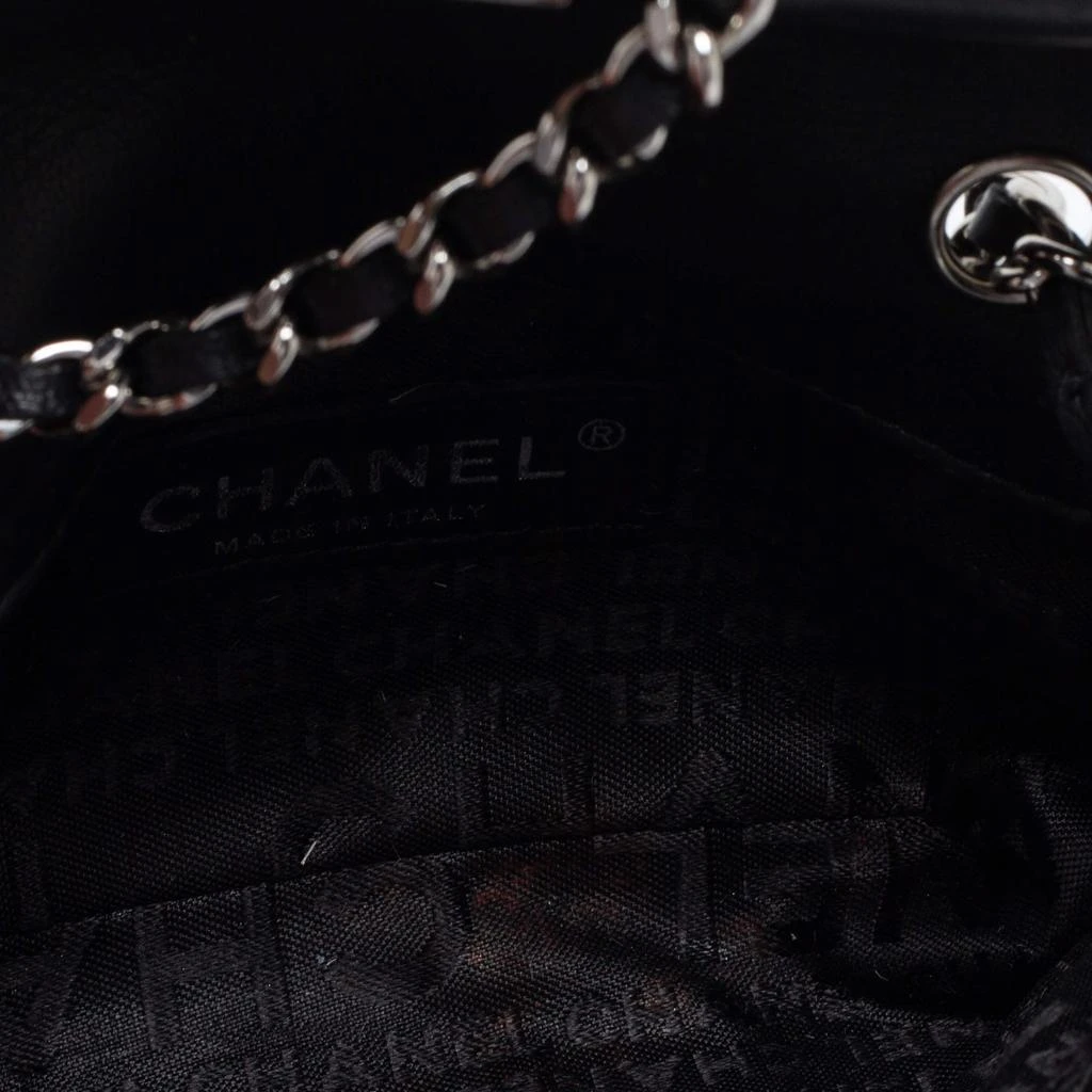 Chanel Black Square Quilt Satin Charm Flap Bag  商品