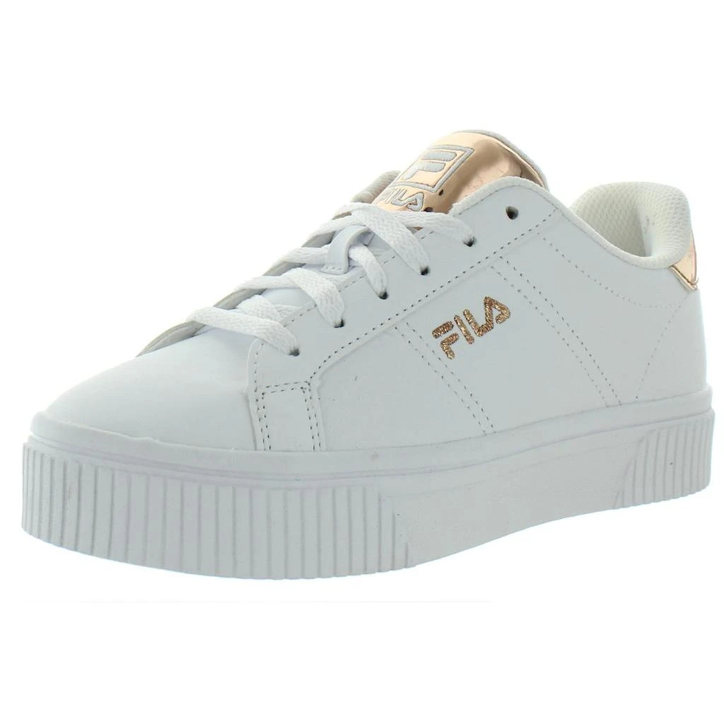 商品Fila|Fila Women's Panache 19 Faux Leather Metallic Low Top Court Platform Sneakers,价格¥99,第1张图片