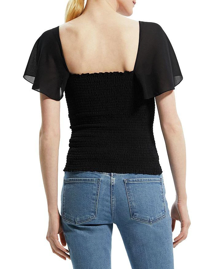 商品Theory|Sheer Sleeve Smocked Top,价格¥658,第2张图片详细描述