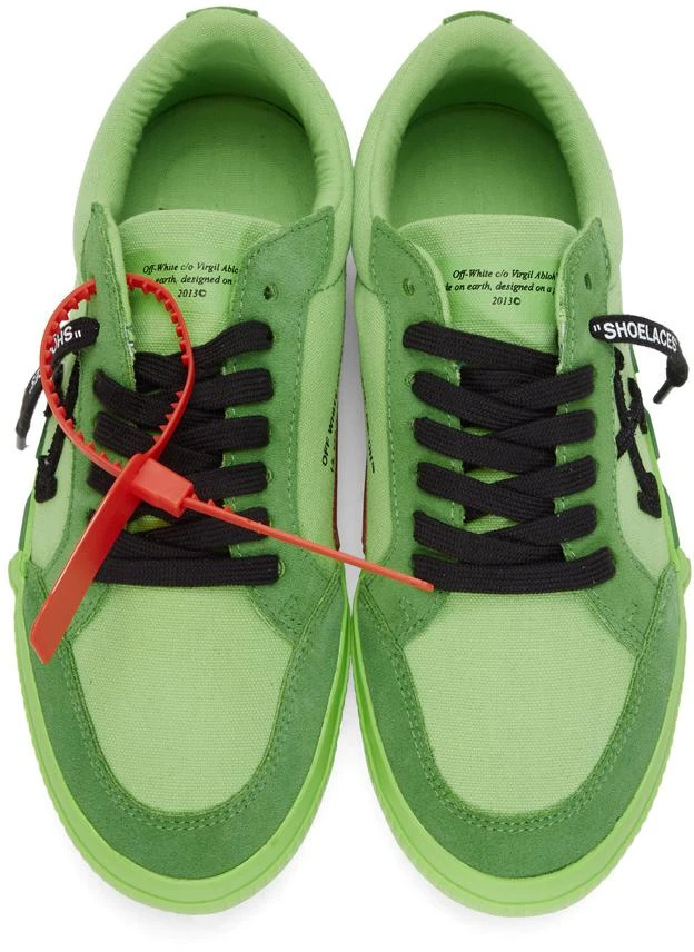 商品Off-White|SSENSE Exclusive Green Low Vulcanized 运动鞋,价格¥2708,第5张图片详细描述