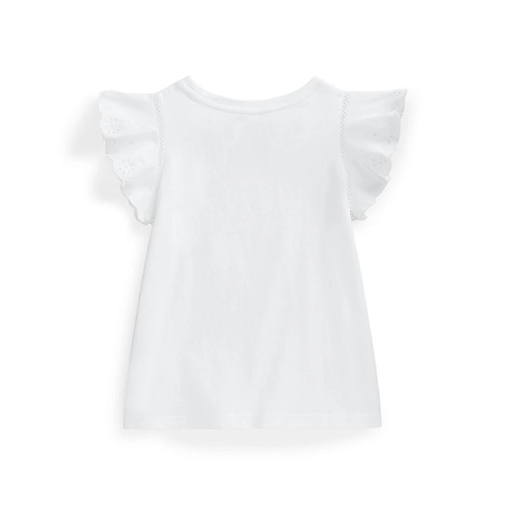 商品Ralph Lauren|Big Girls Eyelet Jersey Top,价格¥157,第2张图片详细描述