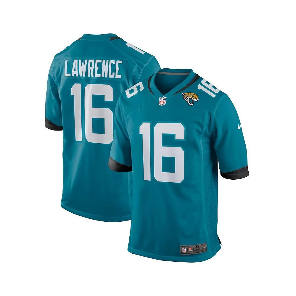 商品NIKE|Big Boys Trevor Lawrence Teal Jacksonville Jaguars 2021 NFL Draft First Round Pick Game Jersey,价格¥498,第1张图片