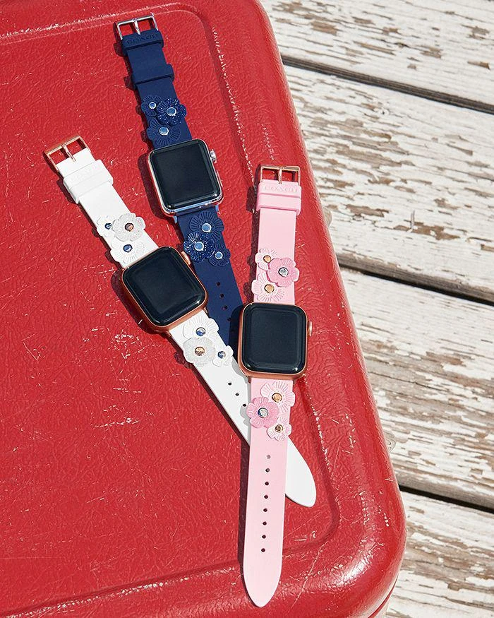 商品Coach|Apple Watch® Blush Silicone Strap 38mm/40mm,价格¥702,第4张图片详细描述