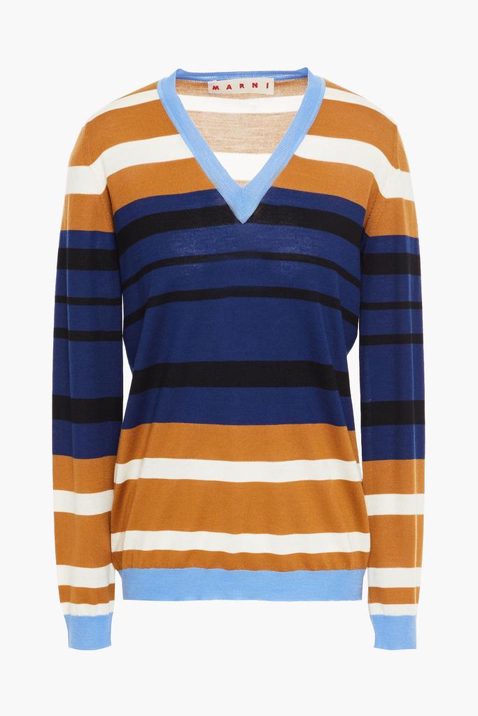Marni]玛尼Marni女款毛衣|Striped wool sweater 羊毛, 编织| 别样海外购