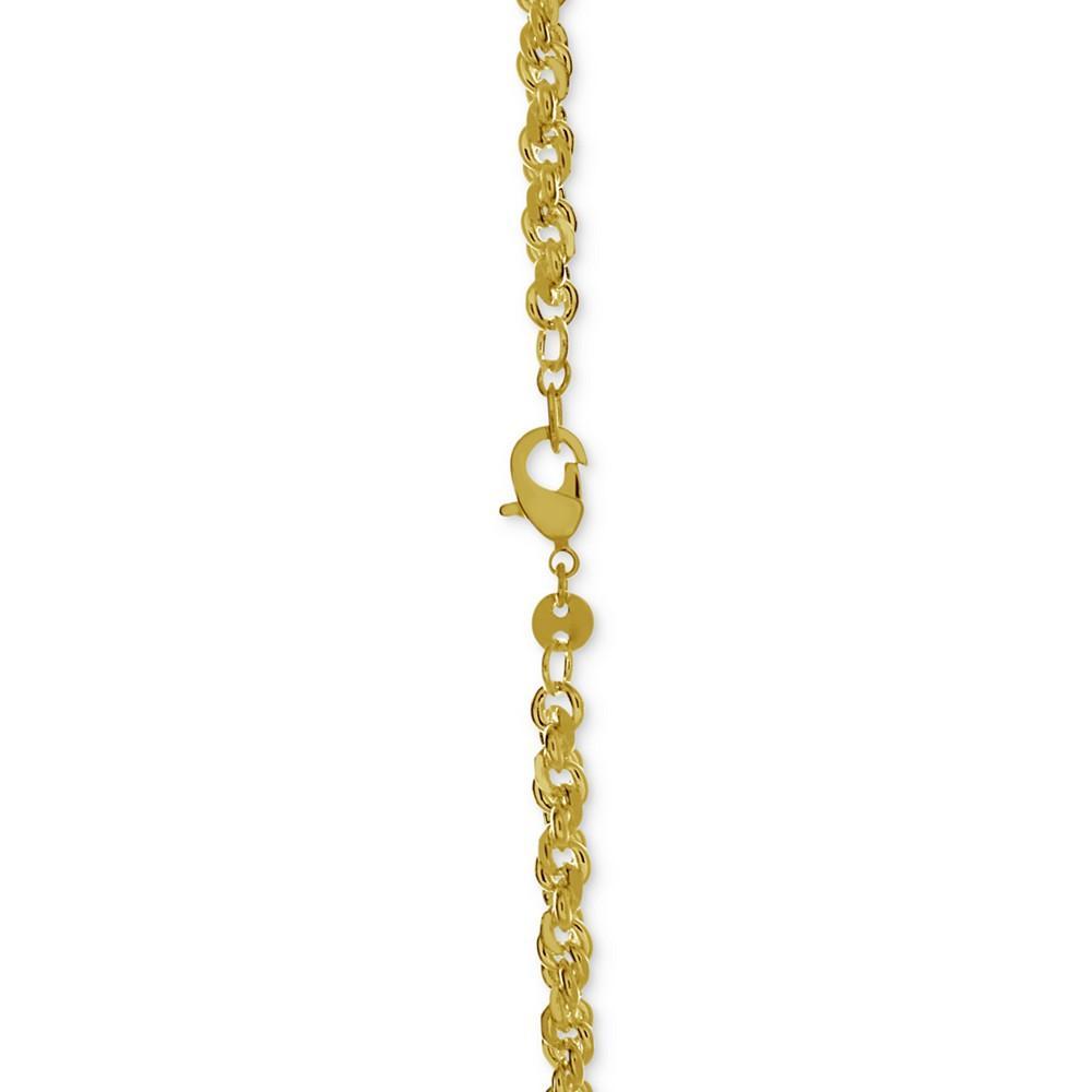 商品Essentials|Silver Plated Rope Link 24" Chain Necklace,价格¥65,第5张图片详细描述