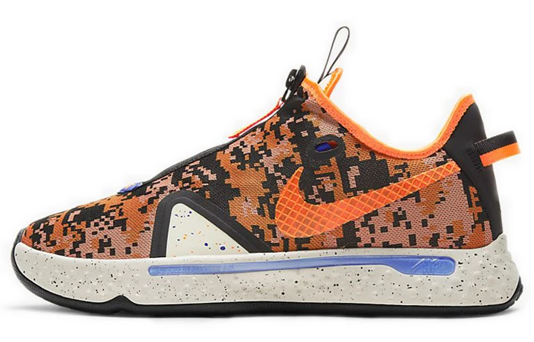 商品[国内直发] NIKE|PG 4 PCG EP 泡椒4 时尚百搭 减震防滑耐磨 低帮 实战篮球鞋 男款 黑橙 国内版,价格¥659,第1张图片