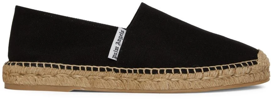 商品Palm Angels|Black Canvas Espadrilles,价格¥950,第1张图片