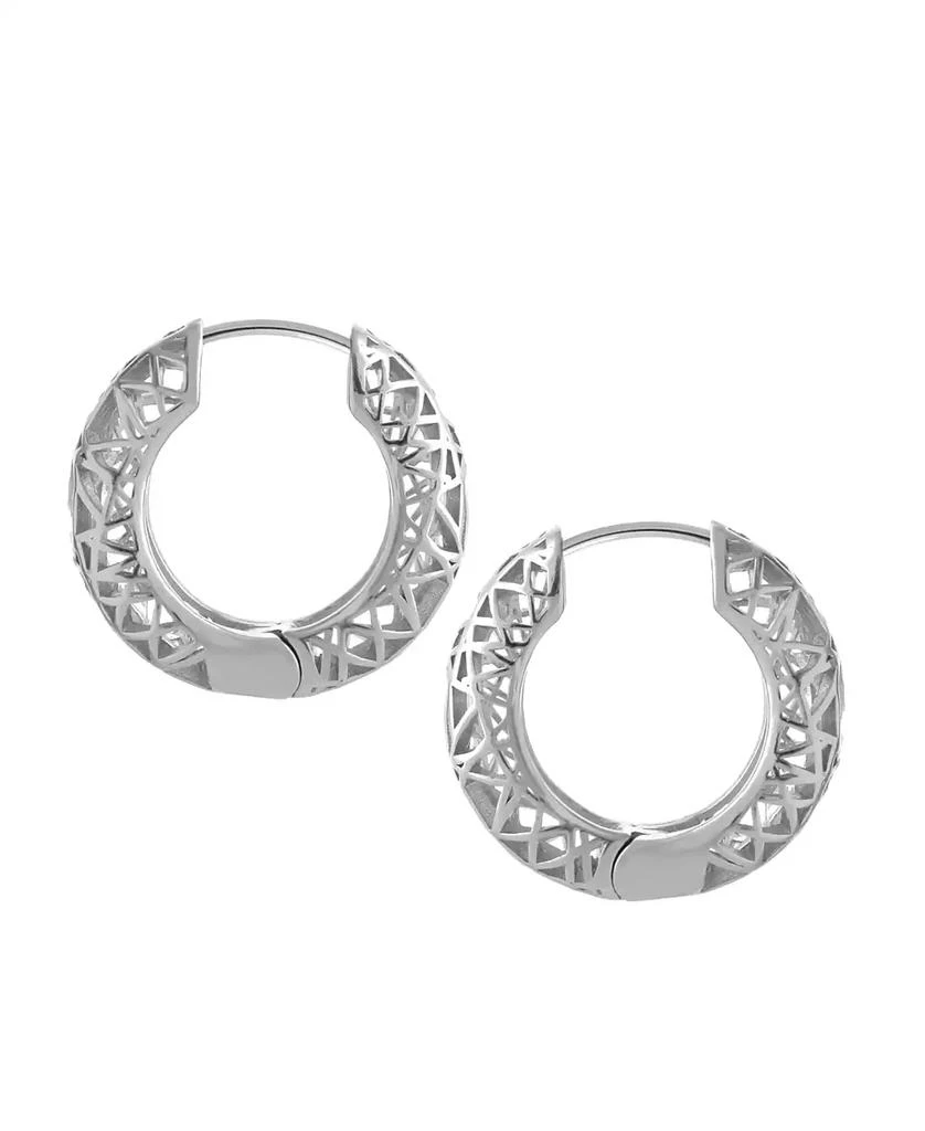 商品Essentials|Open Lace Hoop Earring in Silver Plate,价格¥303,第1张图片