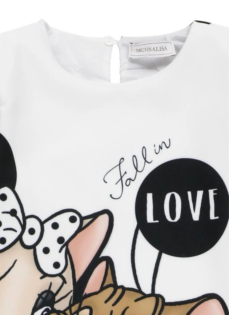 商品MONNALISA|Monnalisa Graphic Printed Crewneck Dress,价格¥1254,第3张图片详细描述