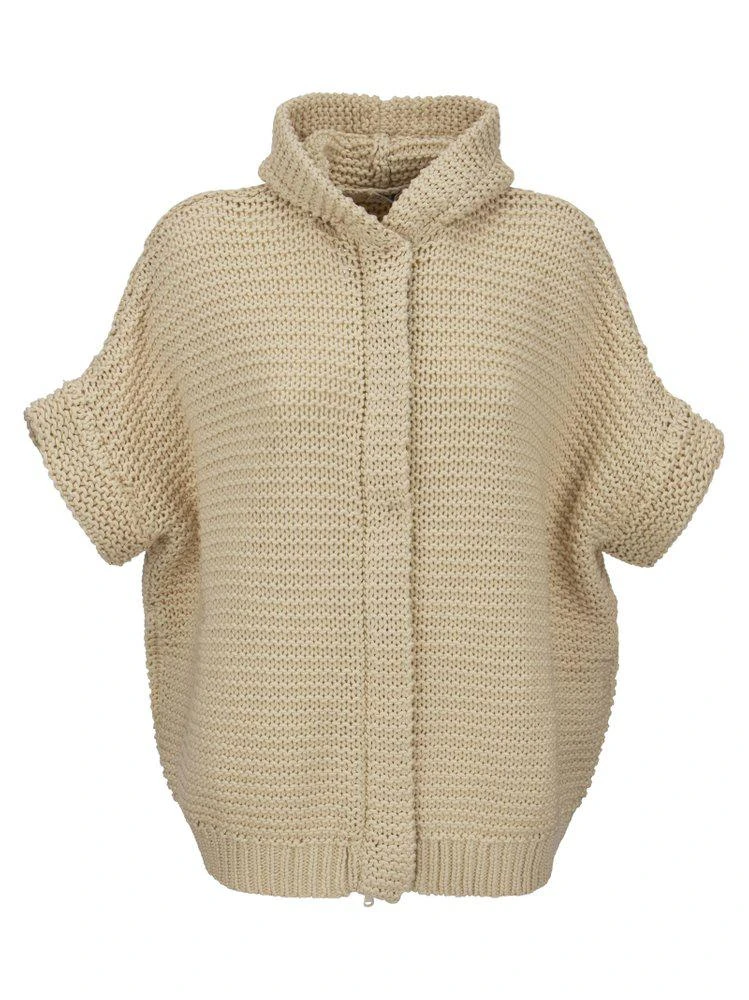 商品Brunello Cucinelli|Brunello Cucinelli Knitted Hooded Cardigan,价格¥11279,第1张图片